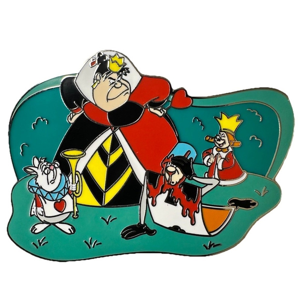Disney Parks Alice In Wonderland Queen Of Hearts White Rabbit Pin